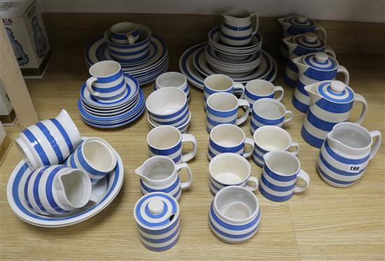 A collection of T.G. Green and Chefware striped dinner ware